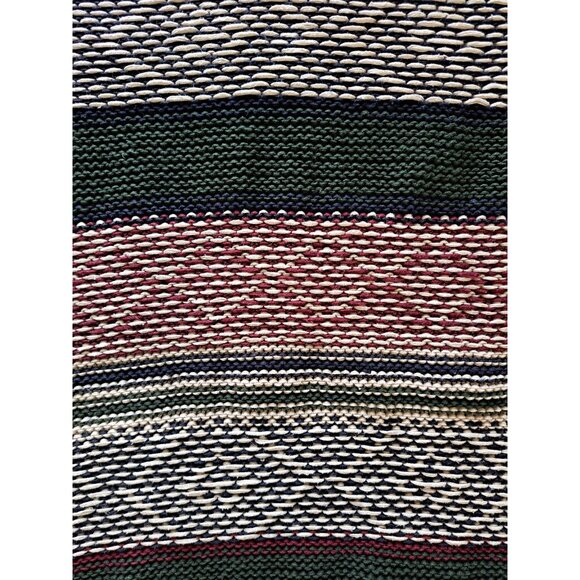 Vintage Stone Haven Classic Wear Striped Heavy 3D Knit Sweater L Grunge Men's - Picture 6 of 11